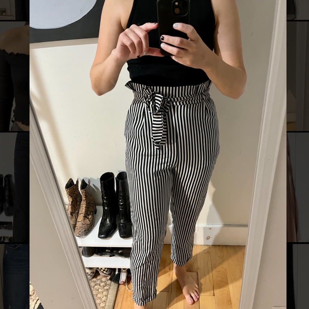 Pull & Bear Striped Dress Pants View 2